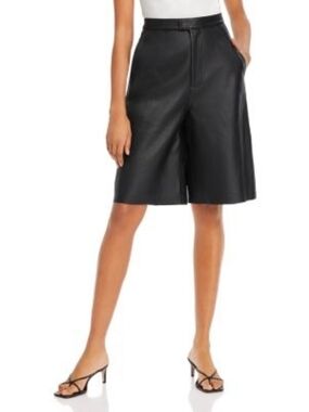 REMAIN Birger Christensen Manu Leather Shorts Bermuda US Size 6 or 8 / Eur Sz 38